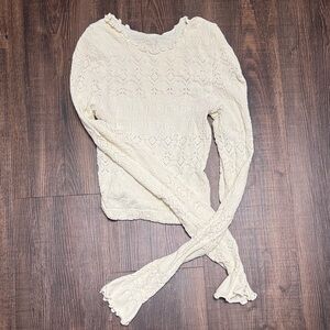 Elegant Cream Lace Women's Top